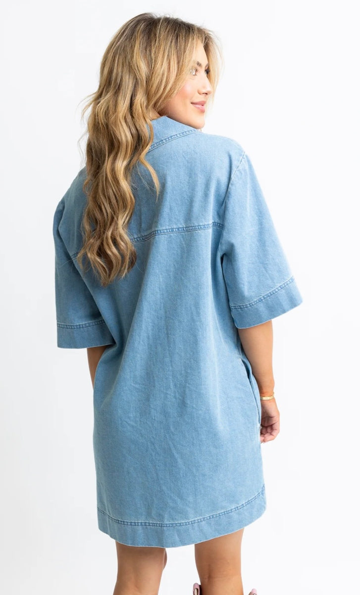 Karlie Denim Dress Lindsay Kate Designs Karlie Denim Dress Lindsay Kate Designs