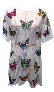 QOS Queen of Sparkles Butterfly Sheer Coverup