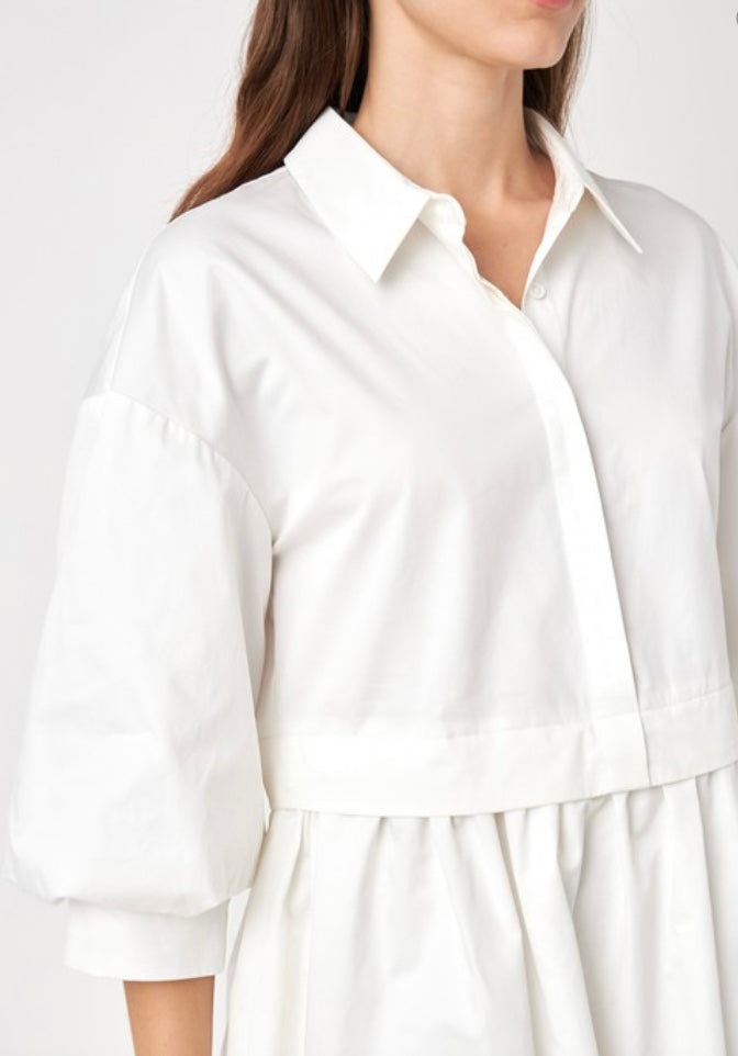 English Factory White Shirt Dress – Lindsay Kate Designs