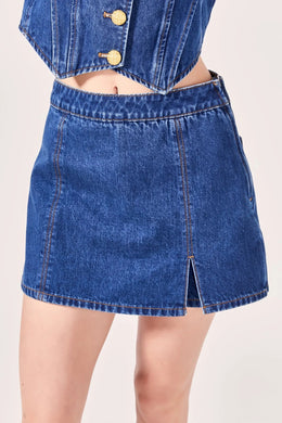English Factory High-Waisted Denim Skort