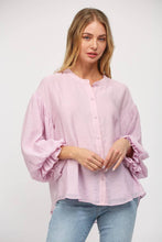 Load image into Gallery viewer, FATE - PUFF SLEEVE BUTTON DOWN SHIRT FT1585