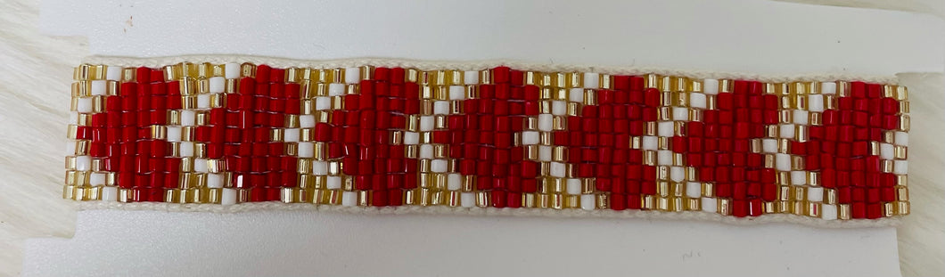 Red Heart Beaded Bracelet