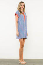 Load image into Gallery viewer, THML Contrast Trim Split Neck Dress