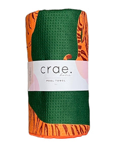 Crae.Home - Eye Of The Tiger Pool Towel: Reversible