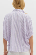 Load image into Gallery viewer, Entro Lavender Striped Top