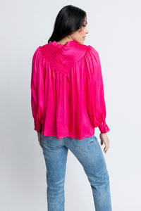 Karlie Pleated Button Up