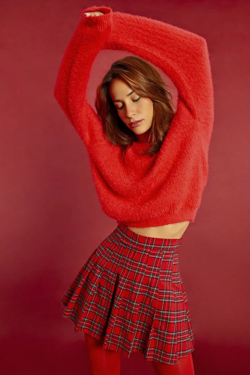 Molly Bracken- Red Knitted Sweater