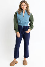 Load image into Gallery viewer, Karlie Color Block Zip Performance Jumpsuit