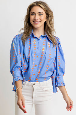 Karlie Floral Poplin Top