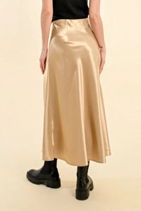 Molly Bracken- Gold Satin Skirt