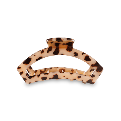 TELETIES - Open Hair Clip | Med. | Blonde Tortoise