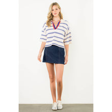 Load image into Gallery viewer, THML - Short Sleeve Striped Knit Top
