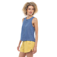 Load image into Gallery viewer, Naked Zebra - Round Neck Zipper Back Tank