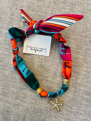 Jennifer Thames Originals Scarf Necklace with Charm