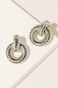 Anarchy Street - Textured Hoop Door Knocker Earrings