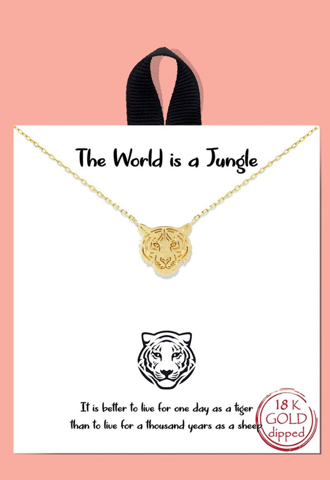 Tiger Head Gold Necklace