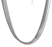 Load image into Gallery viewer, HoopLa Style - Snake Wheat Herringbone Stainless Steel Necklace