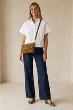 Load image into Gallery viewer, Naked Zebra - Tailored Taffeta Short Sleeve Blouse