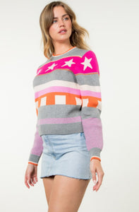 THML Multi Color Pattern Sweater