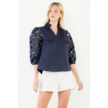 Load image into Gallery viewer, THML - Eyelet Detail Long Sleeve Top