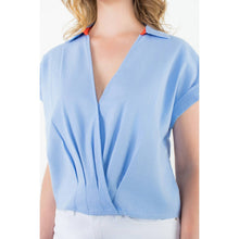 Load image into Gallery viewer, THML - Short Sleeve V-Neck Collar Top