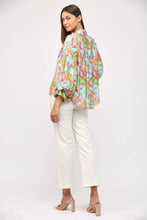 Load image into Gallery viewer, FATE Chain Print Tencel Blend Bubble Sleeve Blouse