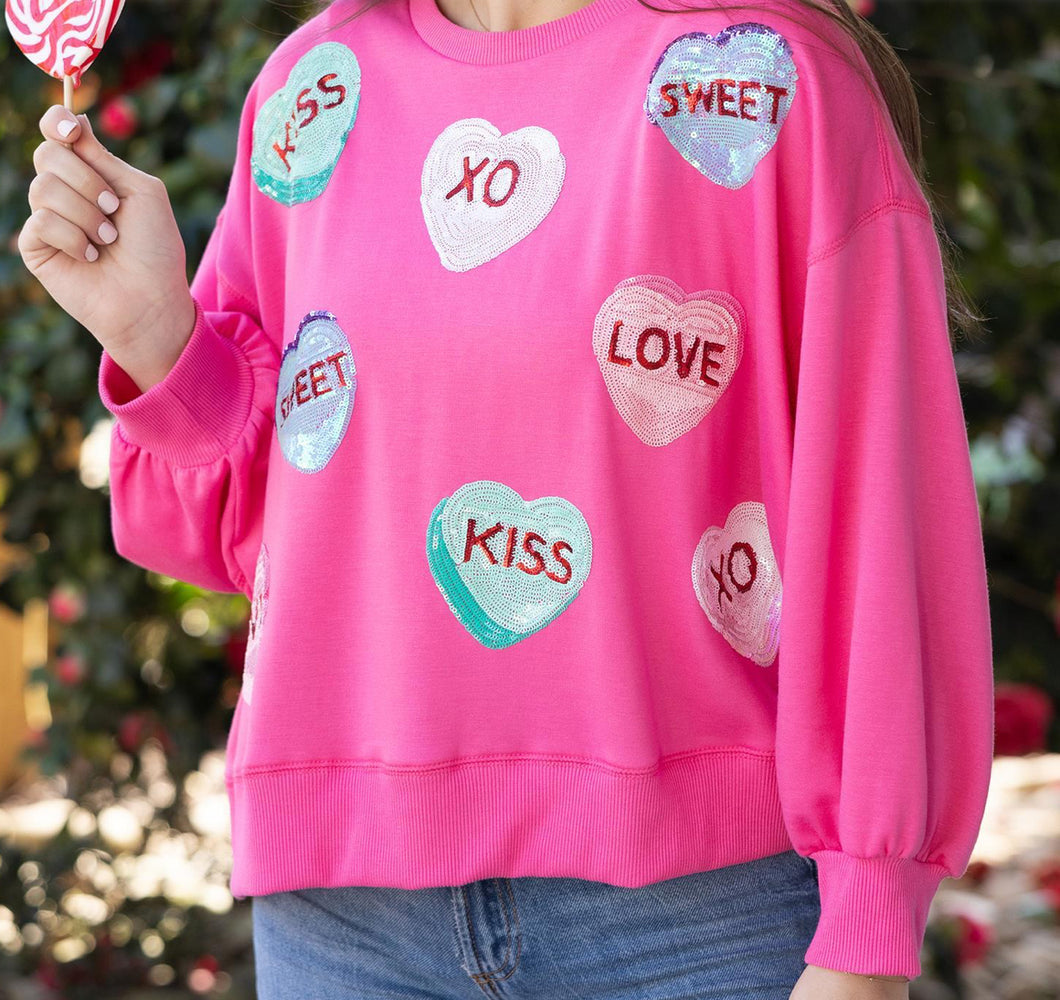 Millie Candy Hearts Sweatshirt