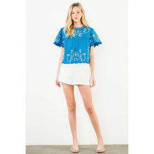 Load image into Gallery viewer, THML - Short Sleeve Embroidery Detailing Top