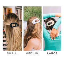 Load image into Gallery viewer, TELETIES - Round Flat Hair Clip | Large | Jet Black