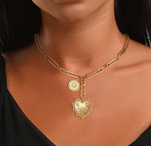 Load image into Gallery viewer, HoopLa Style - LOVE - HEART Celestial Lariat Necklace 14K CZ- Charm