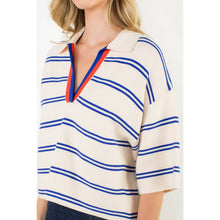 Load image into Gallery viewer, THML - Short Sleeve Striped Knit Top