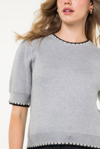 THML- Short Sleeve Knit Top