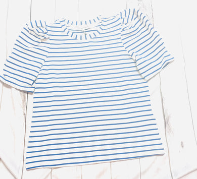 English Factory White/Blue Stripe