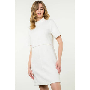 THML - Short Sleeve Textured Dress
