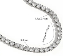 Load image into Gallery viewer, HoopLa Style - Tennis Necklace. Premium PV plated stainless CZ. 