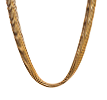 Load image into Gallery viewer, HoopLa Style - Snake Wheat Herringbone Stainless Steel Necklace