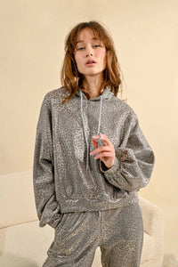 Molly Bracken- Metallic Leopard Hoodie