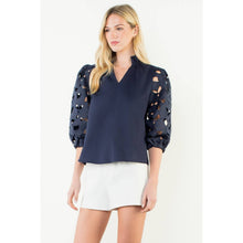 Load image into Gallery viewer, THML - Eyelet Detail Long Sleeve Top