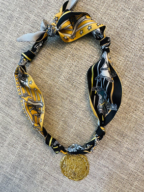 Jennifer Thames Originals Scarf Necklace with Charm