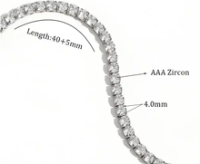 Load image into Gallery viewer, HoopLa Style - Tennis Necklace. Premium PV plated stainless CZ. 