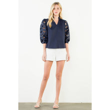 Load image into Gallery viewer, THML - Eyelet Detail Long Sleeve Top