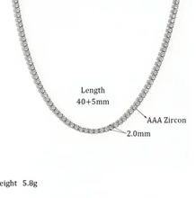 Load image into Gallery viewer, HoopLa Style - Tennis Necklace. Premium PV plated stainless CZ. 