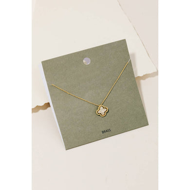 Anarchy Street - Cz Pave Clover Pendant Necklace