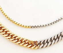 Load image into Gallery viewer, HoopLa Style -  Mixed Metal Two Tone Chunky Chain Stainless Steel