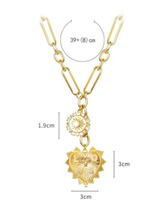 Load image into Gallery viewer, HoopLa Style - LOVE - HEART Celestial Lariat Necklace 14K CZ- Charm