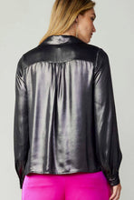 Load image into Gallery viewer, Gunmetal Current Air Draped Blouse