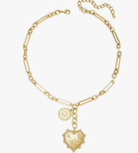 Load image into Gallery viewer, HoopLa Style - LOVE - HEART Celestial Lariat Necklace 14K CZ- Charm