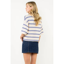 Load image into Gallery viewer, THML - Short Sleeve Striped Knit Top