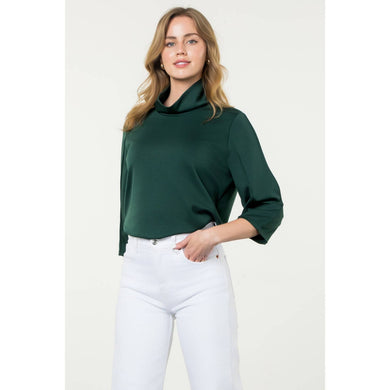THML - Funnel Neck Quarter Sleeve Top