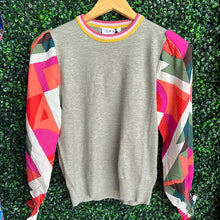 Load image into Gallery viewer, THML Mixed Media Long Sleeve Knit Top